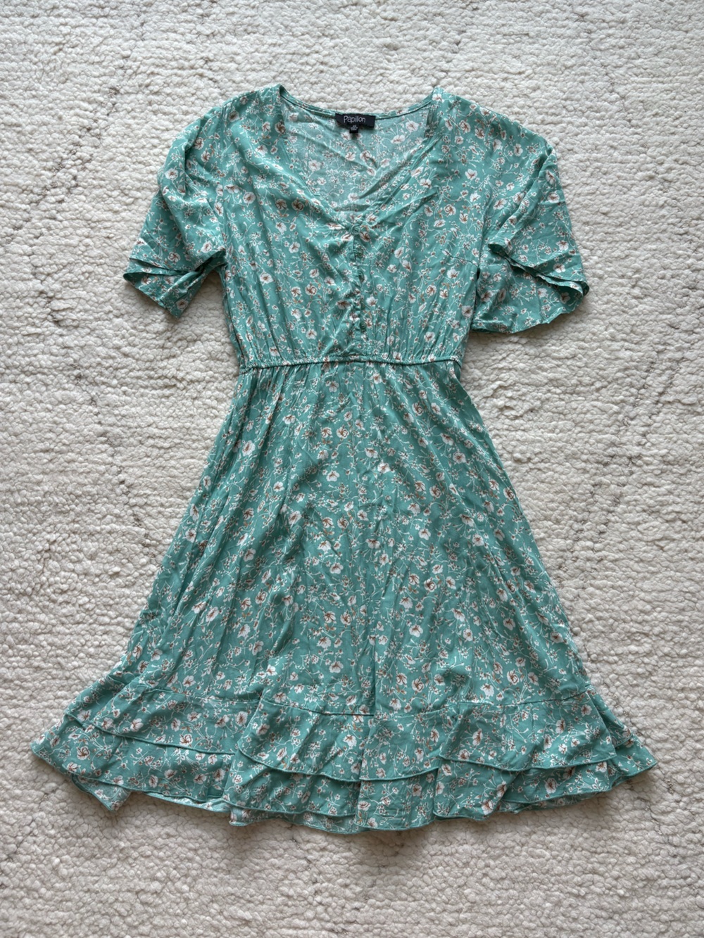 Papillon Mint Floral Midi Dress